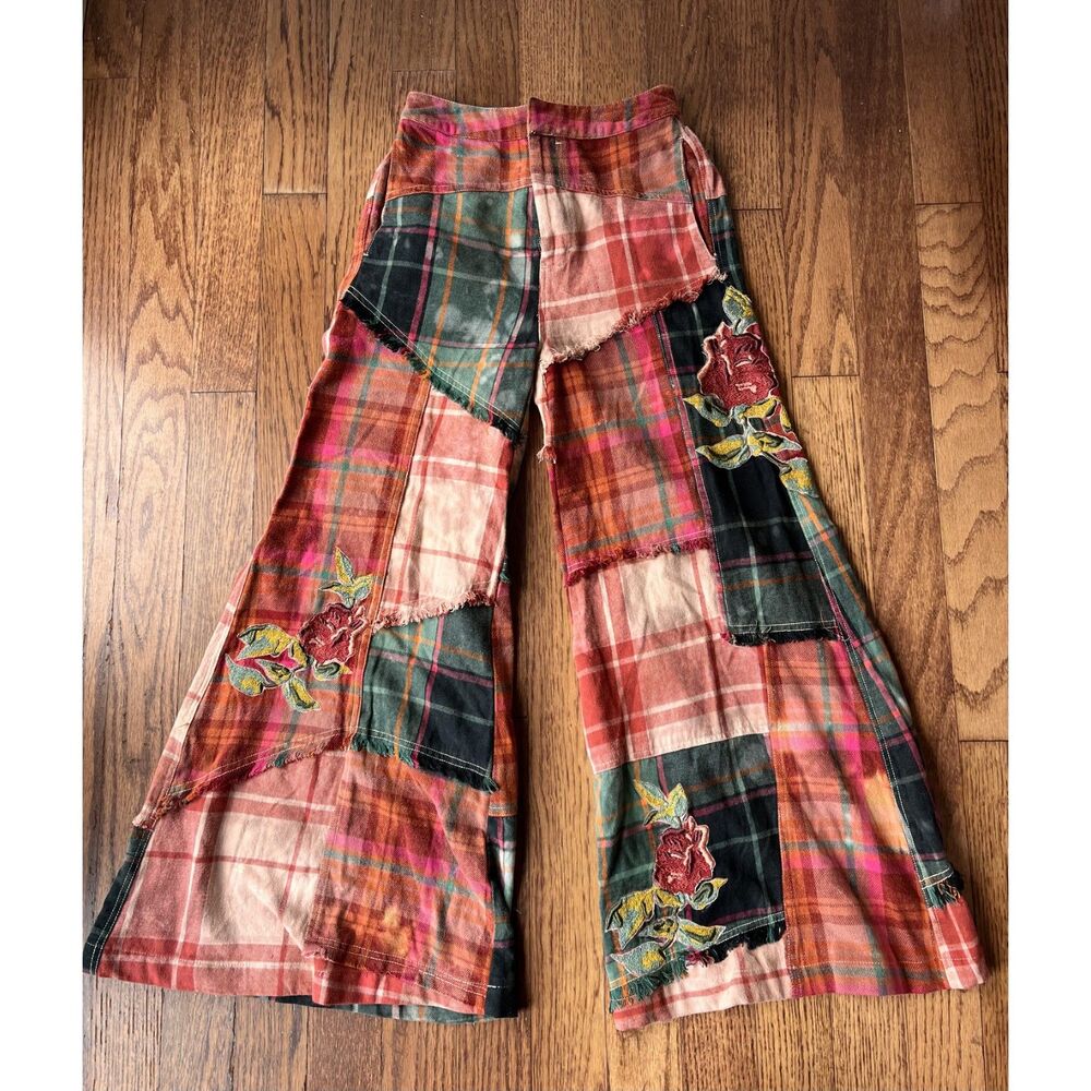 Distant Heart Wide Leg Free People Pants - Women's Size XS - Picture 3 of 6
